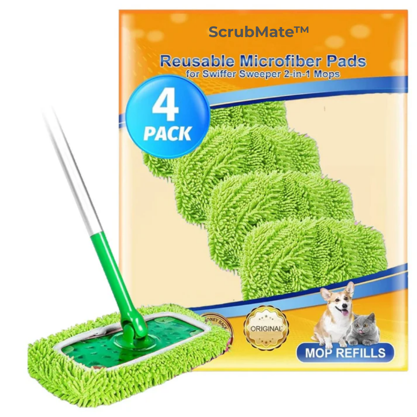 ScrubMate™ – Rengör renare, smartare och mer hållbart – Återanvändbart moppöverdrag för smuts, damm och djurhår