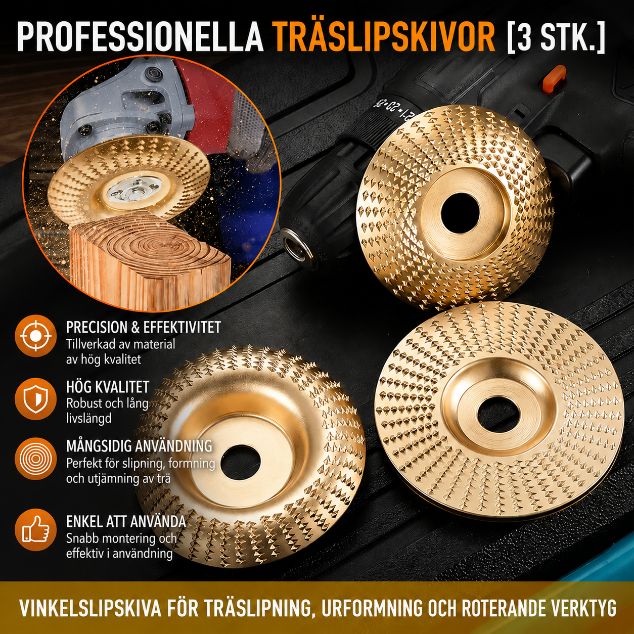 WoodMaster™ | Pro Kit - Förvandla din vinkelslip till ett precisionsverktyg