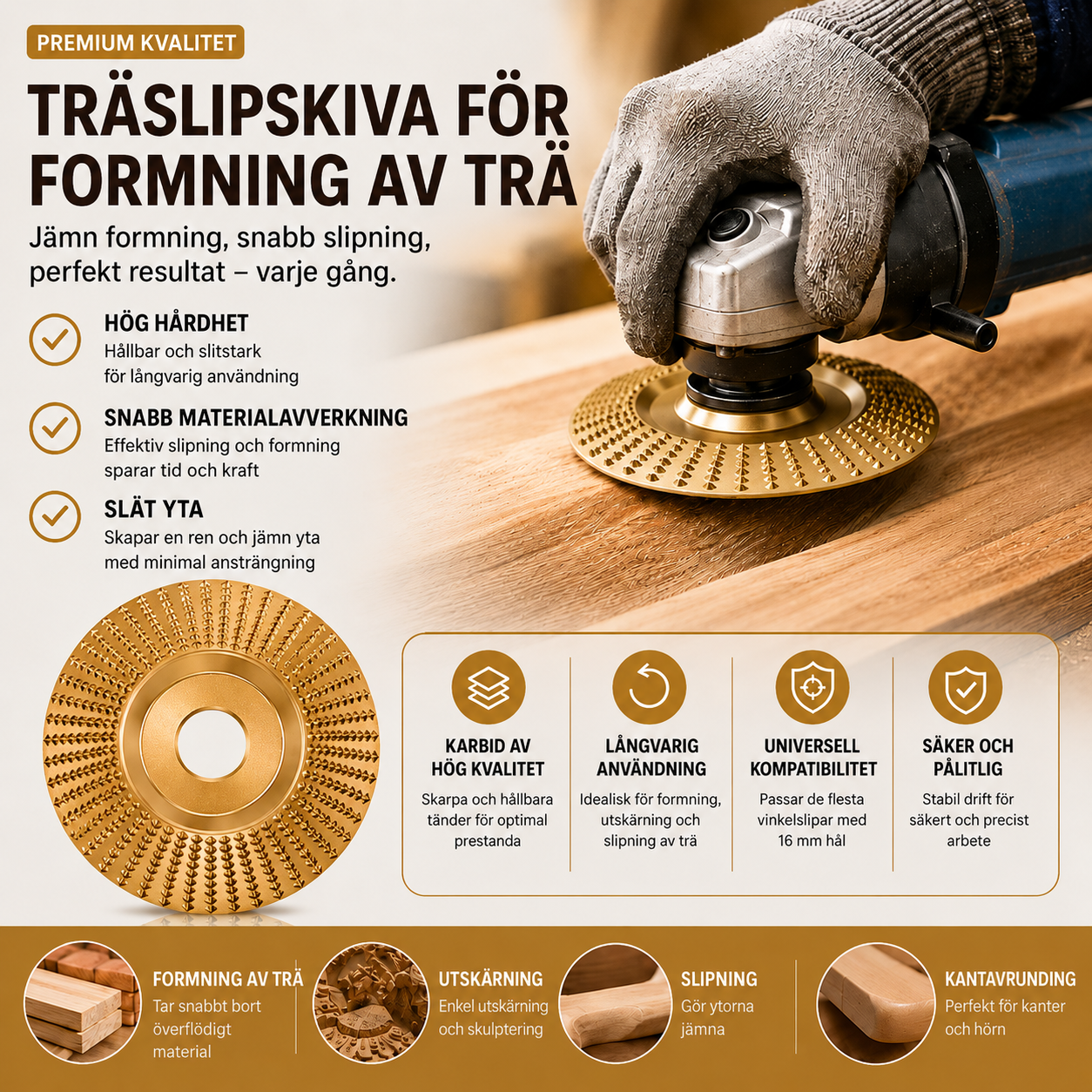 WoodMaster™ | Pro Kit - Förvandla din vinkelslip till ett precisionsverktyg