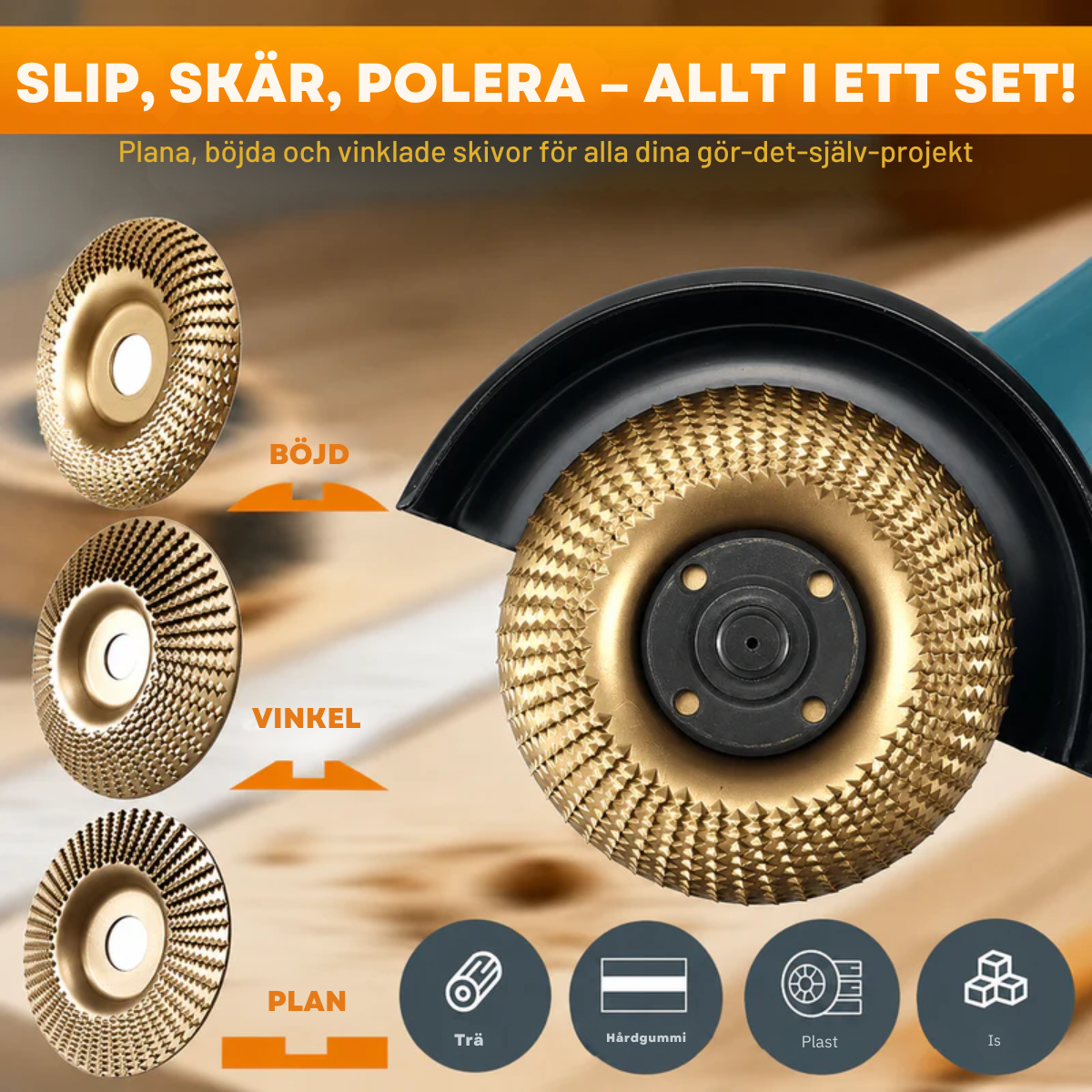WoodMaster™ | Pro Kit - Förvandla din vinkelslip till ett precisionsverktyg