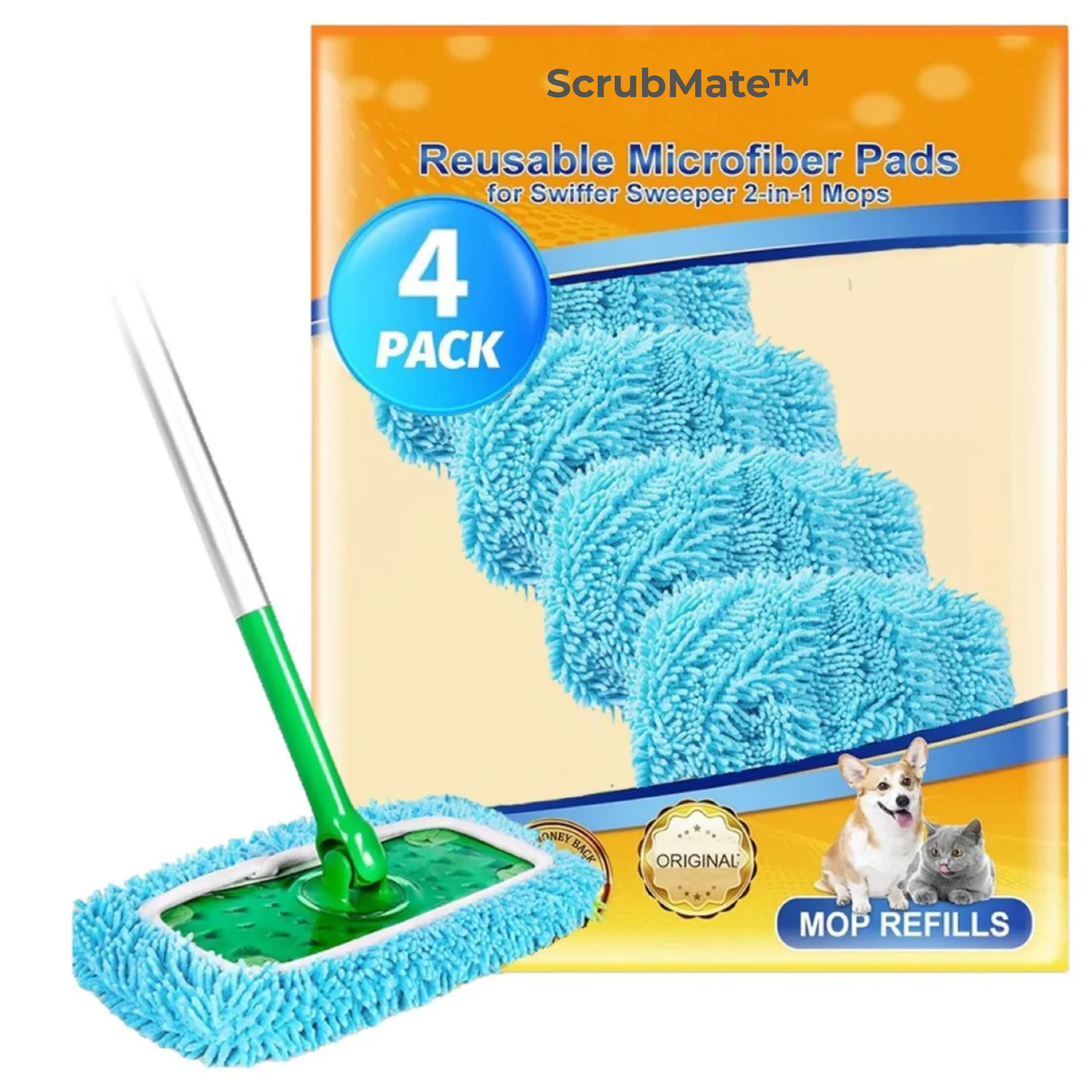 ScrubMate™ – Rengör renare, smartare och mer hållbart – Återanvändbart moppöverdrag för smuts, damm och djurhår